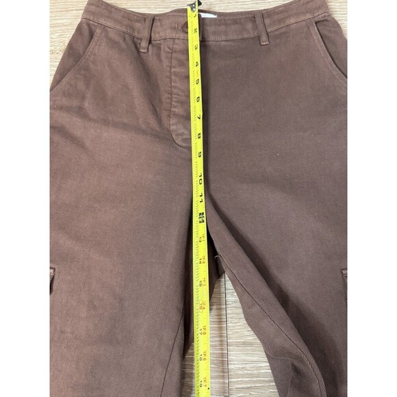Wilfred Free cargo Utility Pant Mid-Rise Garment  Brown Size 6 Straight Leg - Picture 5 of 13